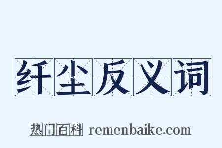 纤尘反义词是什么意思的图片